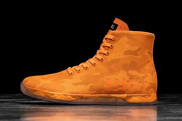 Women's Nobull High-Top Neon Camo Trainers Orange | SG J3055P